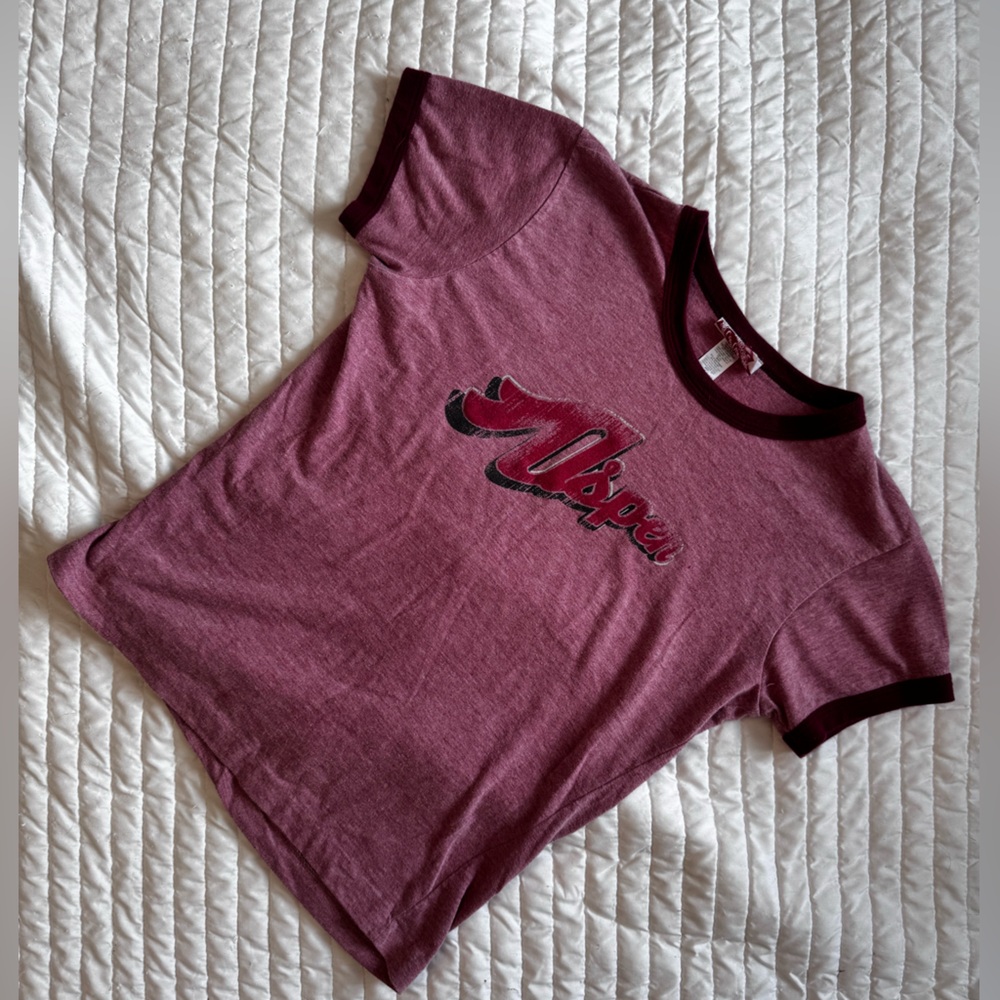 Aspen Maroon Penny Tee
